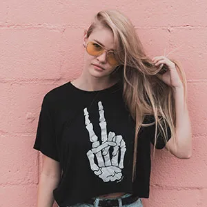Dark Teal Printed Tshirt